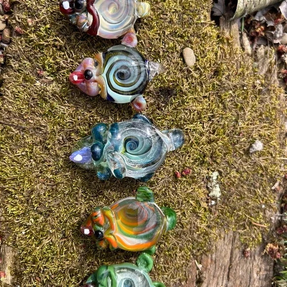 Grateful Dead Hand blown Glass dead bear pendant - Picture 6 of 7